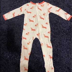 Kyte Bamboo Sleeper, size 6-12 months. Retired Corgi Print.
